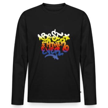 Best Father Evert - Männer Premium Bio Langarmshirt - Schwarz - Vorne - Nico (187cm)