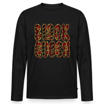 Black Queen Black history month - Men's Premium Organic Long Sleeve Shirt - black - Front - Nico (187cm)