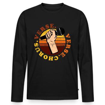 Verse Chorus Verse - Men's Premium Organic Long Sleeve Shirt - black - Front - Nico (187cm)