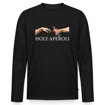 Saint Cocktail Création D’Adam Alcool - T-shirt manches longues Premium bio Homme - noir - Devant - Nico (187cm)
