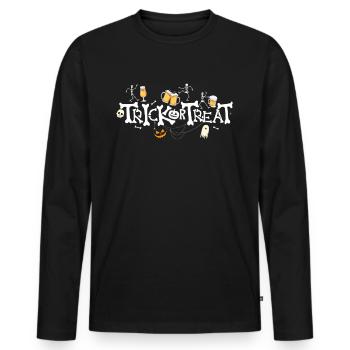 Trick Or Treat Beer - Männer Premium Bio Langarmshirt - Schwarz - Vorne - Nico (187cm)