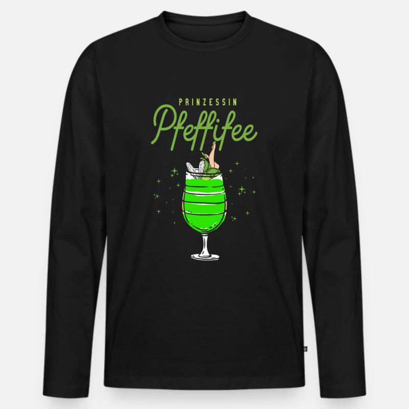 Prinzessin Pfeffifee - Männer Premium Bio Langarmshirt - Schwarz