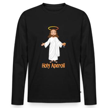 Cocktail sacré Jésus-Christ Cocktail - T-shirt manches longues Premium bio Homme - noir - Devant - Nico (187cm)