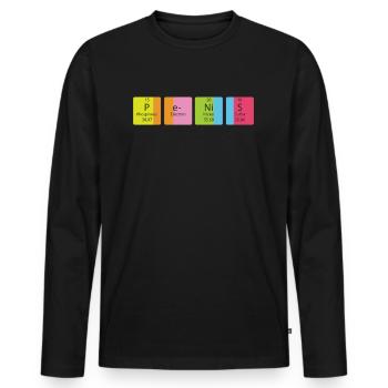 Penis Chemie Periodensystem der Elemente - Männer Premium Bio Langarmshirt - Schwarz - Vorne - Nico (187cm)