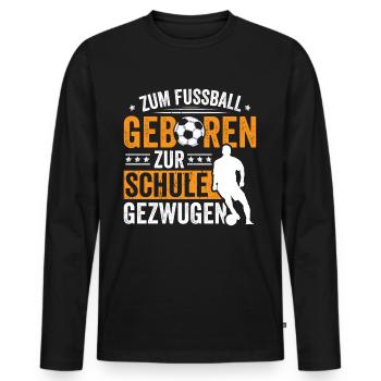 Fußball Fußball spielen Fußballer - Männer Premium Bio Langarmshirt - Schwarz - Vorne - Nico (187cm)