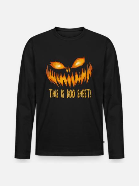 This Is Boo Sheet - Men's Premium Organic Long Sleeve Shirt - black