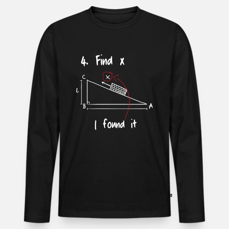 Find X Mathematics Math - Men's Premium Organic Long Sleeve Shirt - black