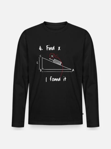 Find X Mathematics Math - Men's Premium Organic Long Sleeve Shirt - black