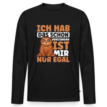 Verstanden Keine Lust Humor - Männer Premium Bio Langarmshirt - Schwarz - Vorne - Nico (187cm)