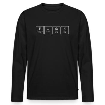 Penis Chemie Periodensystem der Elemente - Männer Premium Bio Langarmshirt - Schwarz - Vorne - Nico (187cm)