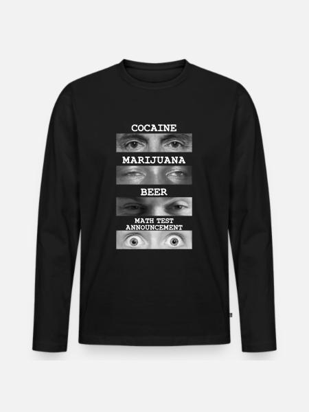 Math Test Surprise - Men's Premium Organic Long Sleeve Shirt - black
