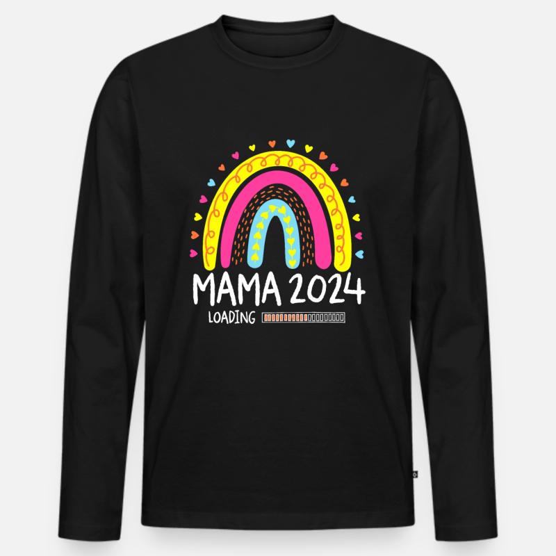 Mama 2024 Loading - Männer Premium Bio Langarmshirt - Schwarz