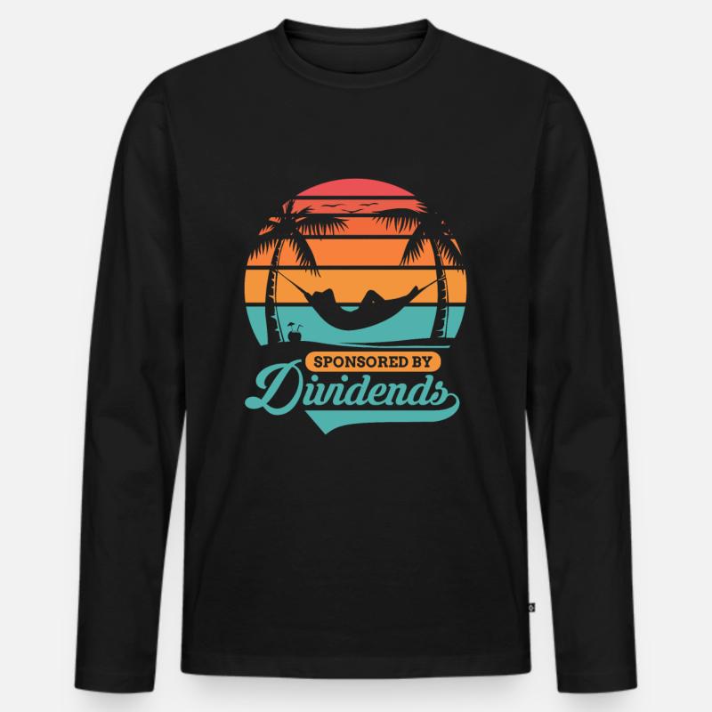 Sponsored By Dividends - Männer Premium Bio Langarmshirt - Schwarz