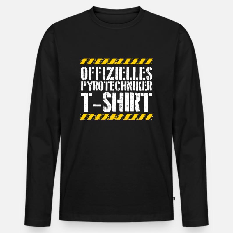 Offizieller Pyrotechniker - Männer Premium Bio Langarmshirt - Schwarz