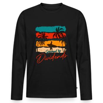 Commandité par dividendes - T-shirt manches longues Premium bio Homme - noir - Devant - Nico (187cm)