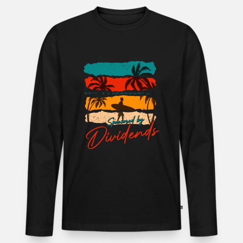Sponsored By Dividends - Männer Premium Bio Langarmshirt - Schwarz