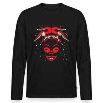 Karneval Clown - Männer Premium Bio Langarmshirt - Schwarz - Vorne - Nico (187cm)