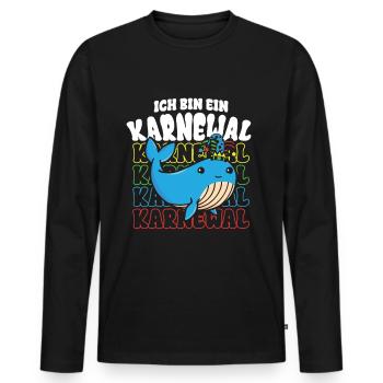 Karneval Ich bin ein Karnewal - Männer Premium Bio Langarmshirt - Schwarz - Vorne - Nico (187cm)