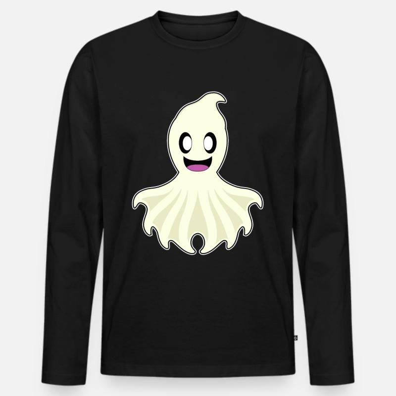 Krake Geist - Männer Premium Bio Langarmshirt - Schwarz