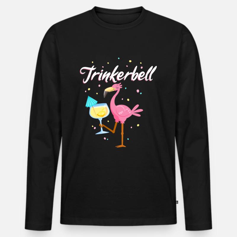 Trinkerbell - Männer Premium Bio Langarmshirt - Schwarz