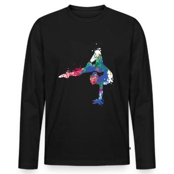 Turnen Gymnastik Turnerin Akrobatik - Männer Premium Bio Langarmshirt - Schwarz - Vorne - Nico (187cm)