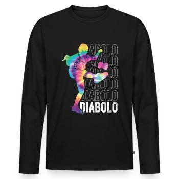 Diabolo Zirkus Jonglieren - Männer Premium Bio Langarmshirt - Schwarz - Vorne - Nico (187cm)