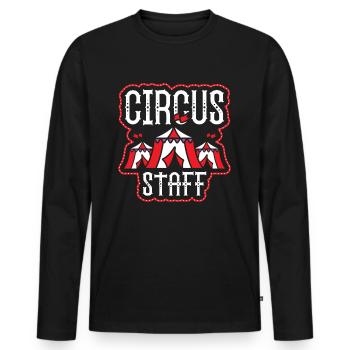 Circus Staff Zirkus - Männer Premium Bio Langarmshirt - Schwarz - Vorne - Nico (187cm)