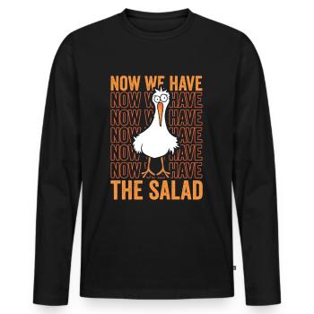Now we have Salad - Männer Premium Bio Langarmshirt - Schwarz - Vorne - Nico (187cm)