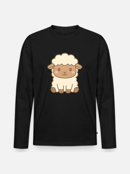 Mignon bébé mouton - T-shirt manches longues Premium bio Homme - noir