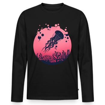 Jellyfish - Men's Premium Organic Long Sleeve Shirt - black - Front - Nico (187cm)