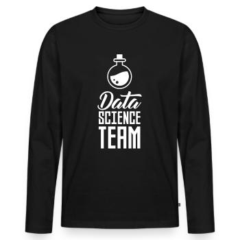 Team Data Science Data Scientist Data - Men's Premium Organic Long Sleeve Shirt - black - Front - Nico (187cm)