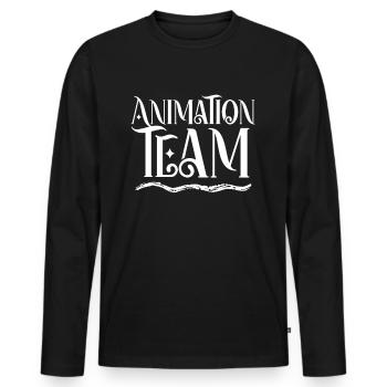 Animation Team Animation Team Animator Profession - Men's Premium Organic Long Sleeve Shirt - black - Front - Nico (187cm)