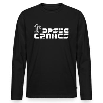 Cranes Crane Crane Operator Crane Operator Profession - Men's Premium Organic Long Sleeve Shirt - black - Front - Nico (187cm)