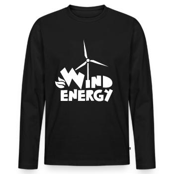 Wind turbine Wind turbine Wind turbine Wind turbine - Men's Premium Organic Long Sleeve Shirt - black - Front - Nico (187cm)