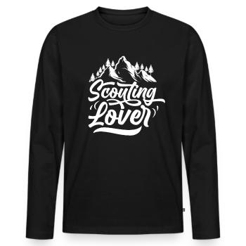Scout Lovers Tent Camp Clan ScoutIng - Men's Premium Organic Long Sleeve Shirt - black - Front - Nico (187cm)
