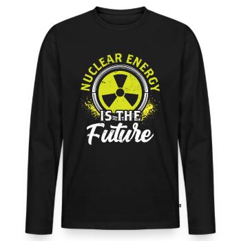 Nuclear energy is the future Nuclear power Nuclear power - Men's Premium Organic Long Sleeve Shirt - black - Front - Nico (187cm)