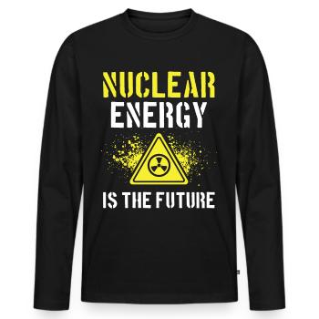 Nuclear energy is the future Nuclear power Nuclear power - Men's Premium Organic Long Sleeve Shirt - black - Front - Nico (187cm)