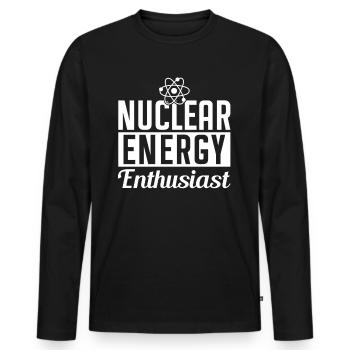 Nuclear Energy Enthusiast Nuclear Power Nuclear Power - Men's Premium Organic Long Sleeve Shirt - black - Front - Nico (187cm)