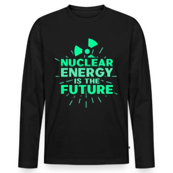 Nuclear power is the future Nuclear power Nuclear energy - Men's Premium Organic Long Sleeve Shirt - black - Front - Nico (187cm)