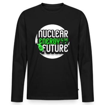 Nuclear energy is the future Nuclear power Nuclear power - Men's Premium Organic Long Sleeve Shirt - black - Front - Nico (187cm)