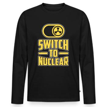 Energiewende Auf Kernkraft Atomkraft Atomenergie - Männer Premium Bio Langarmshirt - Schwarz - Vorne - Nico (187cm)