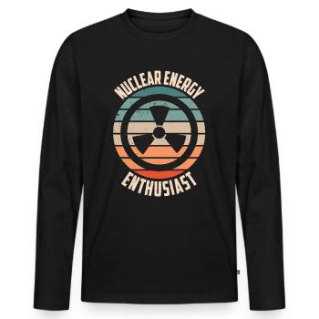 Nuclear Power Enthusiast Nuclear Energy Nuclear Energy - Men's Premium Organic Long Sleeve Shirt - black - Front - Nico (187cm)