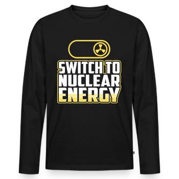 Energiewende Auf Atomkraft Kernkraft Atomenergie - Männer Premium Bio Langarmshirt - Schwarz - Vorne - Nico (187cm)