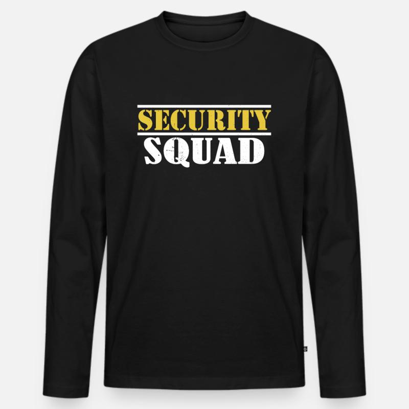 Sicherheits Squad Sicherheit Security Türsteher - Männer Premium Bio Langarmshirt - Schwarz