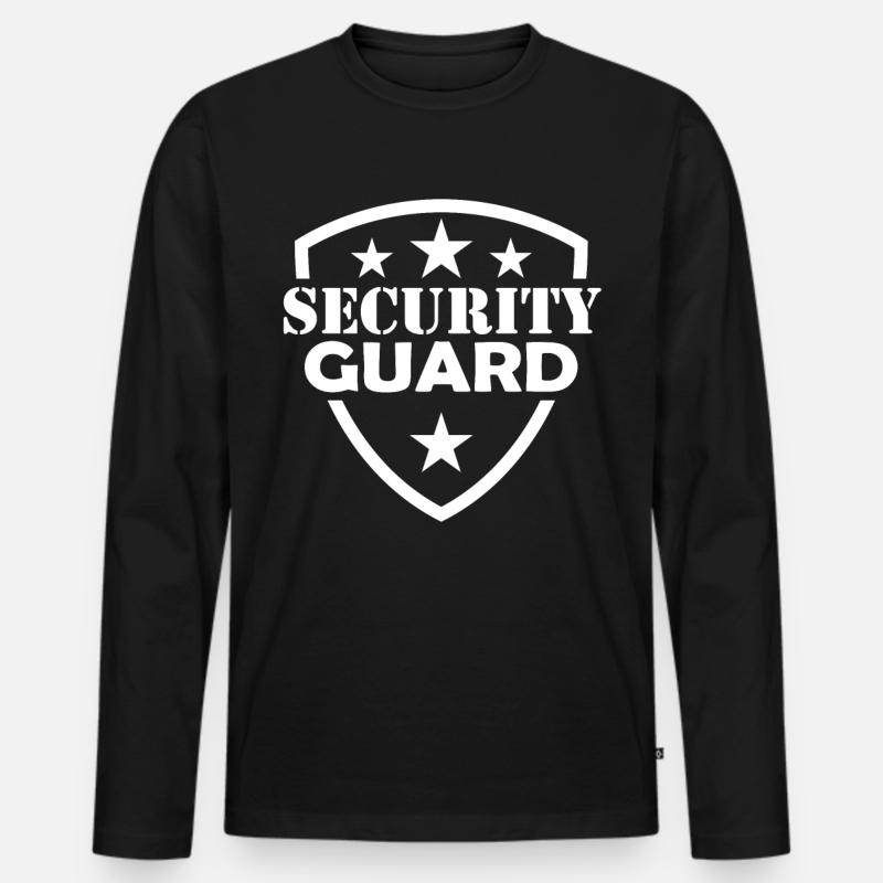 Security Guard Security Security Security - Men's Premium Organic Long Sleeve Shirt - black