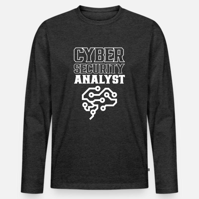 Cybersecurity Analyst IT Security Hacker Hack Men's Premium Organic Long Sleeve Shirt