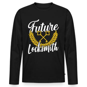 Future Locksmith Locksmith Locksmith - Men's Premium Organic Long Sleeve Shirt - black - Front - Nico (187cm)