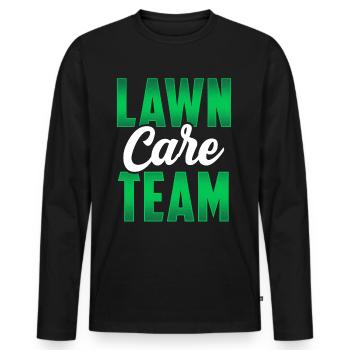 Team Lawn Care Lawn Mowing Lawn Mower - Men's Premium Organic Long Sleeve Shirt - black - Front - Nico (187cm)