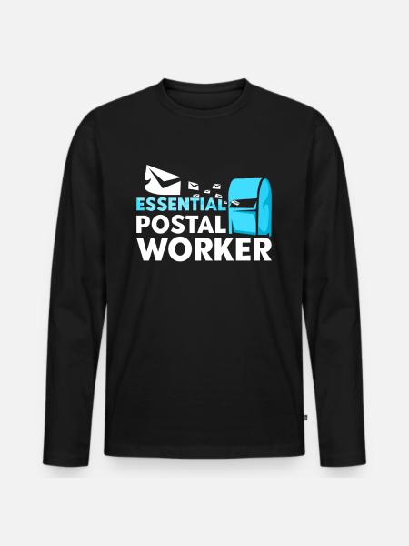 System-relevant postman Postman Delivery man - Men's Premium Organic Long Sleeve Shirt - black