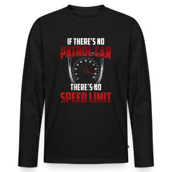 Without patrol cars No speed limit speeding lawn - Men's Premium Organic Long Sleeve Shirt - black - Front - Nico (187cm)